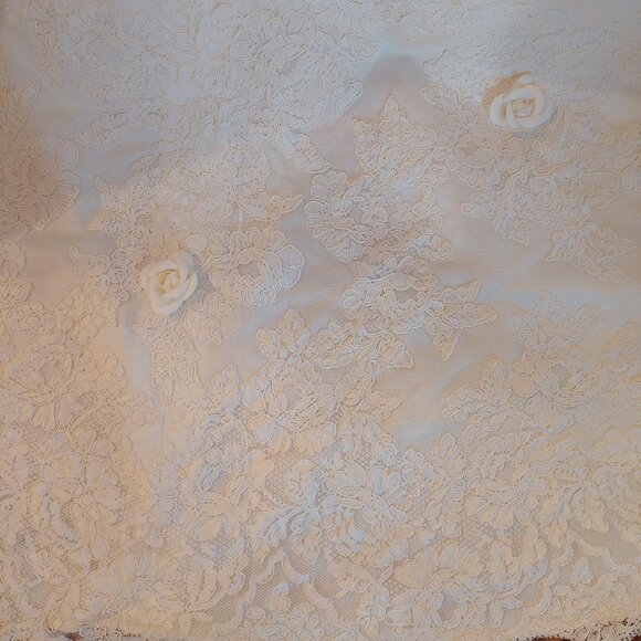 New with Tags Classy Basque Waist Ivory Off Shoulder Bridal Gown Dress sz 14 - Picture 12 of 16